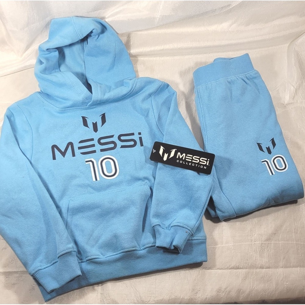 Messi Collection Hoodie & Sweatpants Jogger Set - Sky Blue - Toddler Sz 4